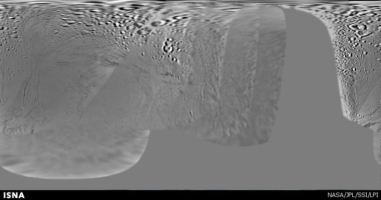 نقشه قمر انسدلادوس توسط ماموریت وویجر 