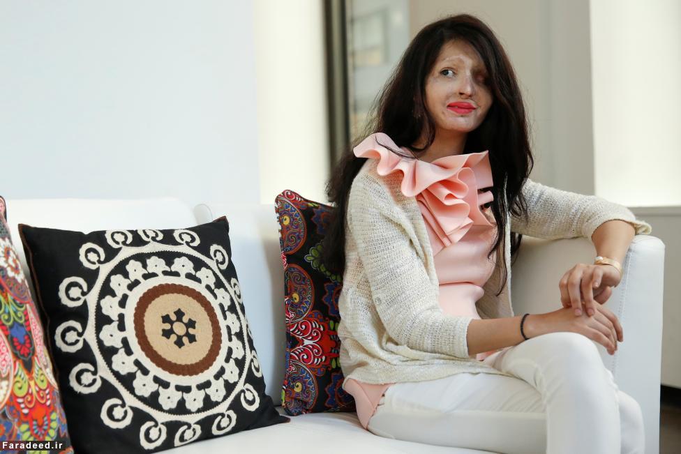 Indian model Reshma Quereshi, 19, sits during an interview in Manhattan, New York